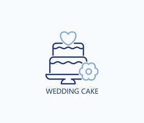 Wedding Cake Icon Or Logo Isolated Vector Illustration