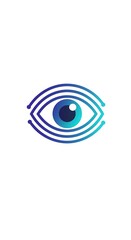 Obraz premium Serene Blue Eye: Abstract Vector Art