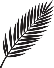 Obraz premium Palm branch silhouette vector illustration line art element for decorative religious design