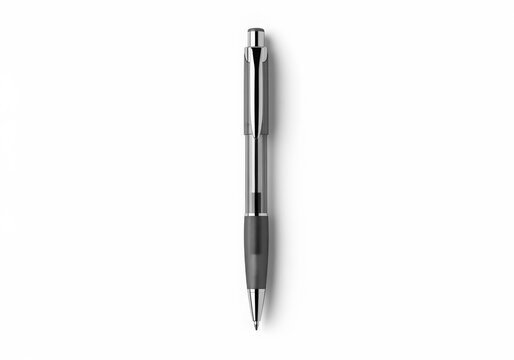Bright blue mechanical pencil isolated on a clean white surface overhead view isolated on white background