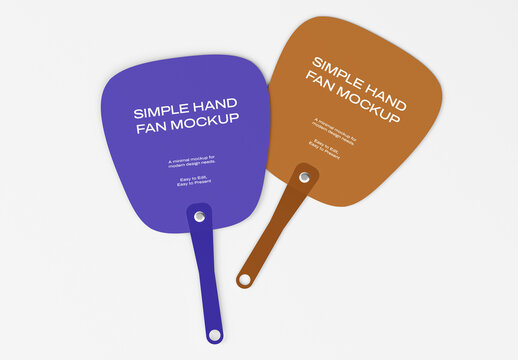 Minimal Hand Fan Mockup
