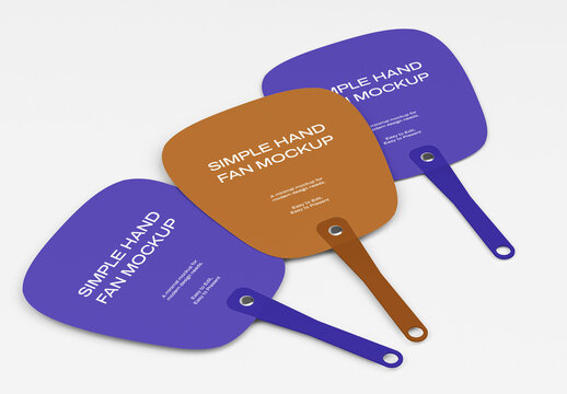Plain Folding Fan Mockup