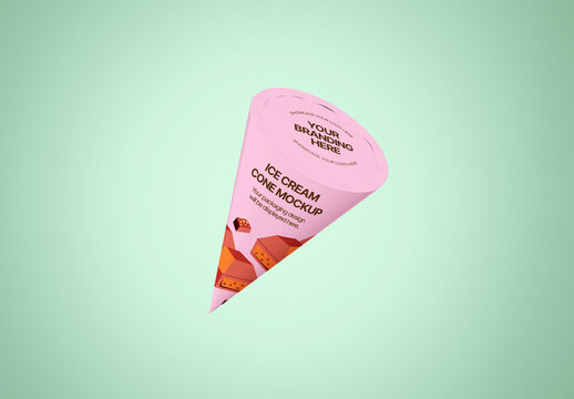 Cone Ice Cream Mockup