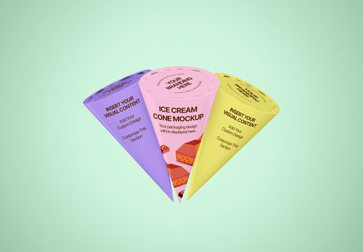 Dessert Cone Mockup