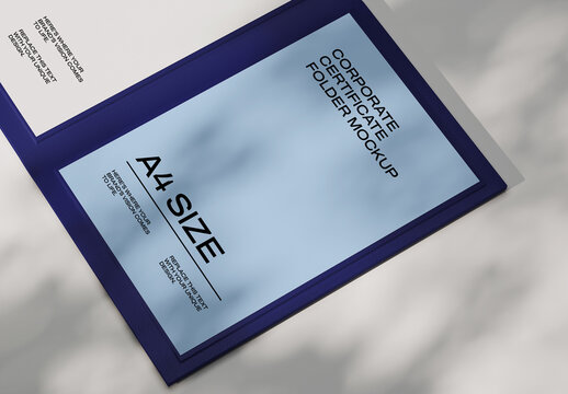 Document Folder Certificate Mockup