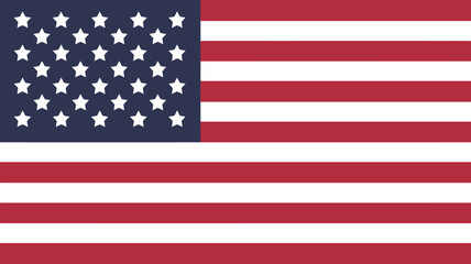 Obraz premium USA flag digital illustration American national flag with stars and stripes patriotic vector image
