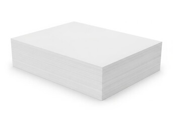 Fototapeta premium Blank white rectangular box packaging for product display and shipping isolated on white background
