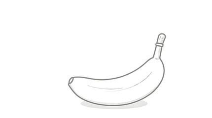 Simple Banana Line Art Illustration