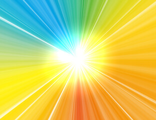 放射状に光る集中線の背景イラスト