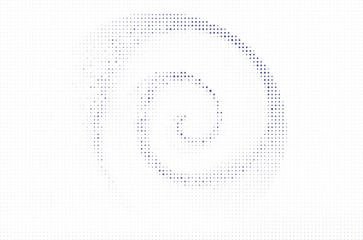 Blue spiral halftone dots and stars abstract background, Blue abstract spiral dot and star pattern modern background texture