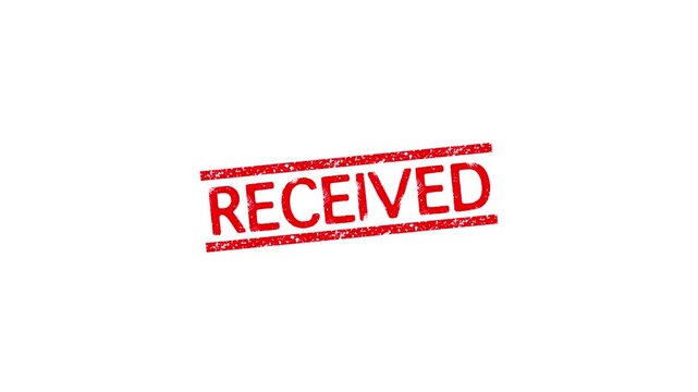 Received rubber stamp icon animation, Animated Received Rubber Stamp Icon Animated, Received Animated Red grunge rubber stamp with Green Background.