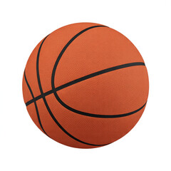 Realistic Basketball on White Background