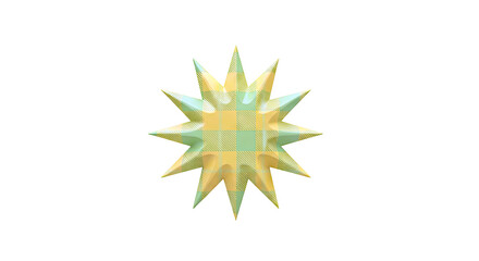 3D Starburst with Plaid Texture