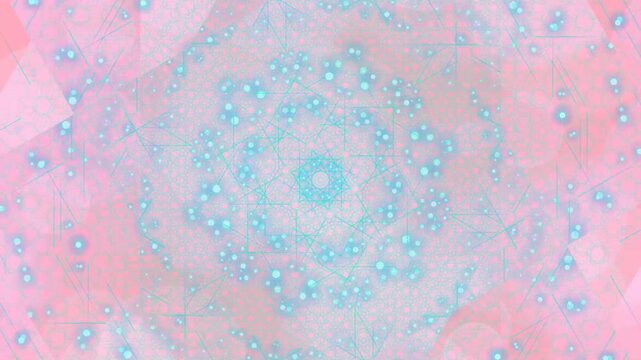 Abstract Pink Blue Circular Pattern Background.