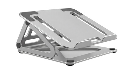 Aluminum Laptop Riser Stand Ergonomic Design on Transparent Background