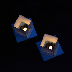 流し灯籠、松戸宿坂川献灯祭りにて