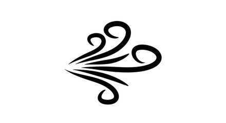 Obraz premium Abstract Swirls and Lines Representing Wind or Airflow