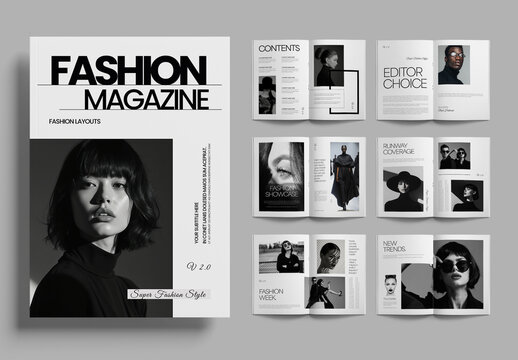 Contemporary Fashion Magazine Layout Template