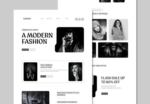 Fashion Landing Page Design