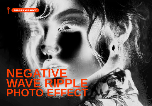 Monochrome Ripple Distortion Photo Effect