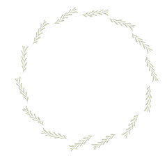 Fototapeta premium Hand drawn floral frames with flowers. Wreath. Elegant logo template. Vector illustration for labels, branding business identity, wedding invitation