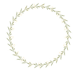 Hand drawn floral frames with flowers. Wreath. Elegant logo template. Vector illustration for labels, branding business identity, wedding invitation