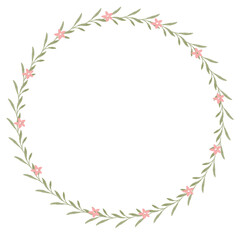 Obraz premium Hand drawn floral frames with flowers. Wreath. Elegant logo template. Vector illustration for labels, branding business identity, wedding invitation