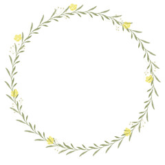 Obraz premium Hand drawn floral frames with flowers. Wreath. Elegant logo template. Vector illustration for labels, branding business identity, wedding invitation