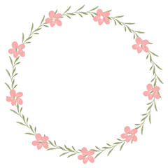 Obraz premium Hand drawn floral frames with flowers. Wreath. Elegant logo template. Vector illustration for labels, branding business identity, wedding invitation