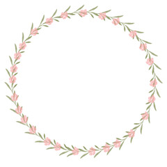 Obraz premium Hand drawn floral frames with flowers. Wreath. Elegant logo template. Vector illustration for labels, branding business identity, wedding invitation