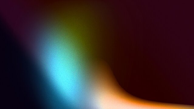 Abstract multicolor prism light leak overlay with smooth rainbow gradient glow, holographic spectrum flare, soft motion blur, retro analog film burn texture on dark cinematic background