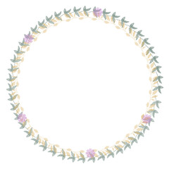 Obraz premium Hand drawn floral frames with flowers. Wreath. Elegant logo template. Vector illustration for labels, branding business identity, wedding invitation