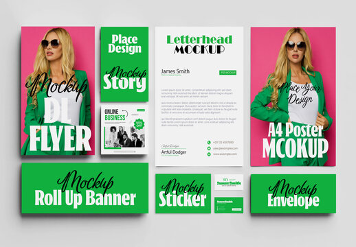 Corporate Brand Identity Stationery Mockup Set