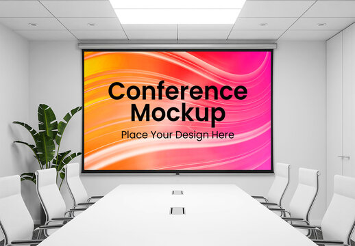 Corporate Presentation Screen Mockup