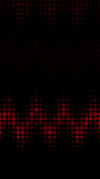 Digital equalizer audio waveform red dots abstract pattern technology background