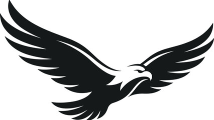 Fototapeta premium Majestic Eagle Silhouette Flying - Bold Business Symbol, Freedom & Power