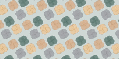 seamless pattern with polka dots . © Khairun