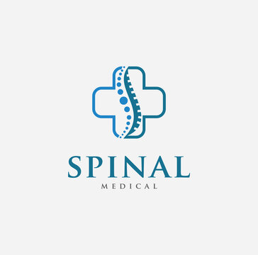 Chiropractic clinic logo design for massage teraphy with creative element Premium Vector