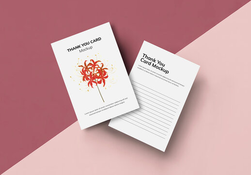 Elegant Thank You Card Mockup