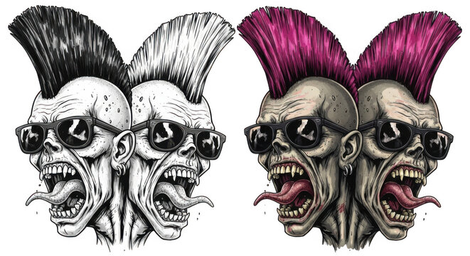 Vector Zombie Punk Cartoon Zombies Images – Browse 221,096 Stock Photos, Vectors, and ...