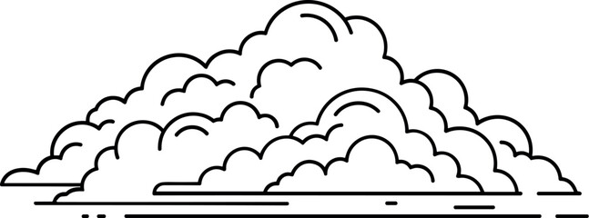 Fountain and Waterfall in Mountains Vector Illustration with Clouds and Sun Design