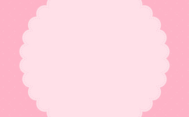 濃いピンクのかわいい格子柄とフレーム5_横