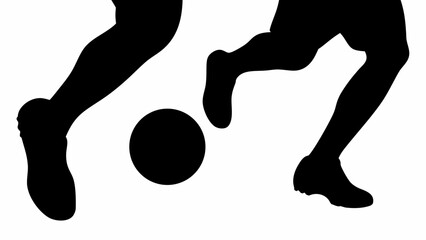 Dynamic soccer player kicking ball in action © Muneeb