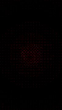 Red circles abstract digital pattern background loop animation technology data flow