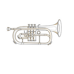 trumpet isolated on white background © Najmin