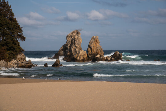 강원도 삼척시 추암해변, 추암해수욕장, Chuam Beach, Samcheok-si, Gangwon-do, Chuam Beach