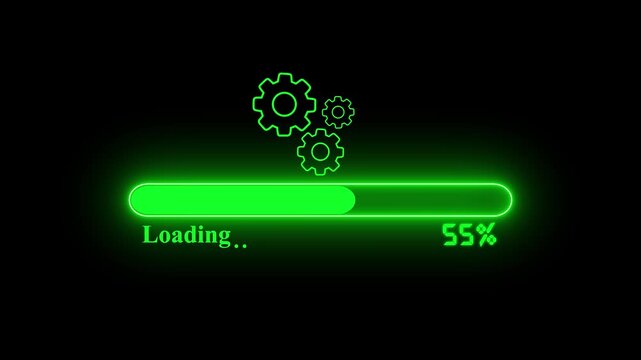 Loading bar icon. Loading software , installing or loading new software etc. 4k motion graphics video.