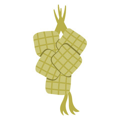 Ketupat Rice Cakes Illustration
