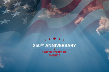 National flag of United States of America for 250 anniversary Independence day
