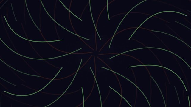 Abstract Swirling Lines Animation - Dark Background Motion Graphics